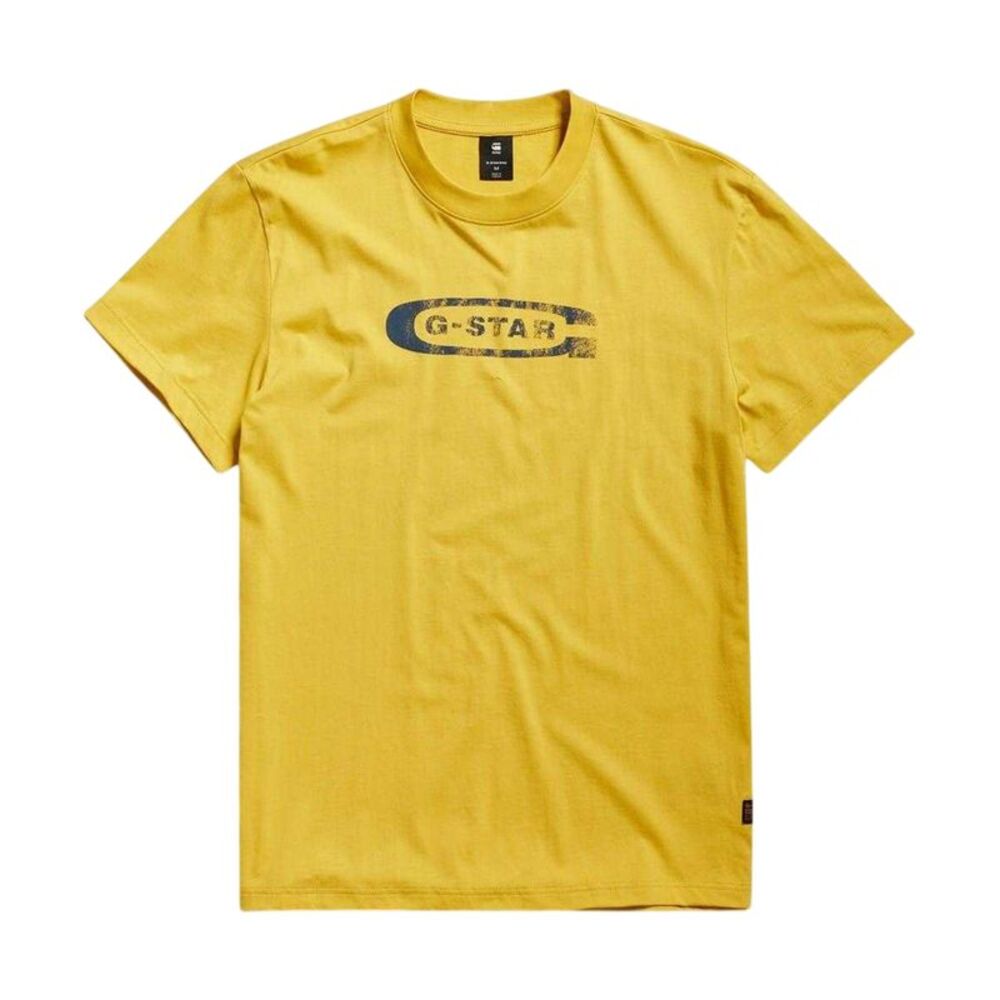 G-Star Mens Old Skool Graphic Print T-Shirt / Lemon Yellow